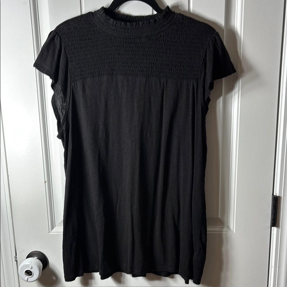 Torrid Black Smocked Blouse